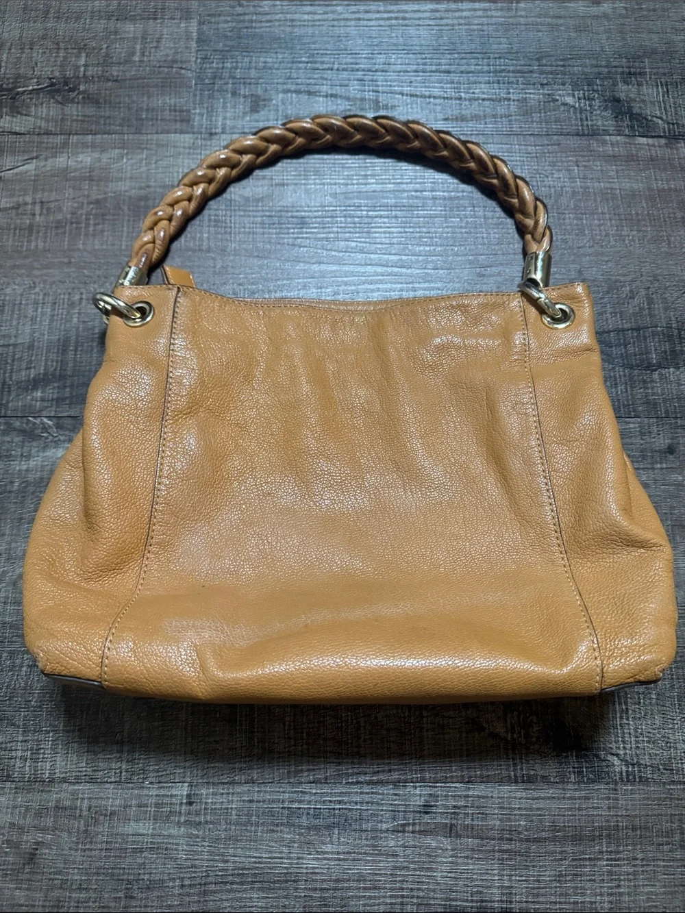 Michael Kors Braided strap Tan Leather Shoulder Bag